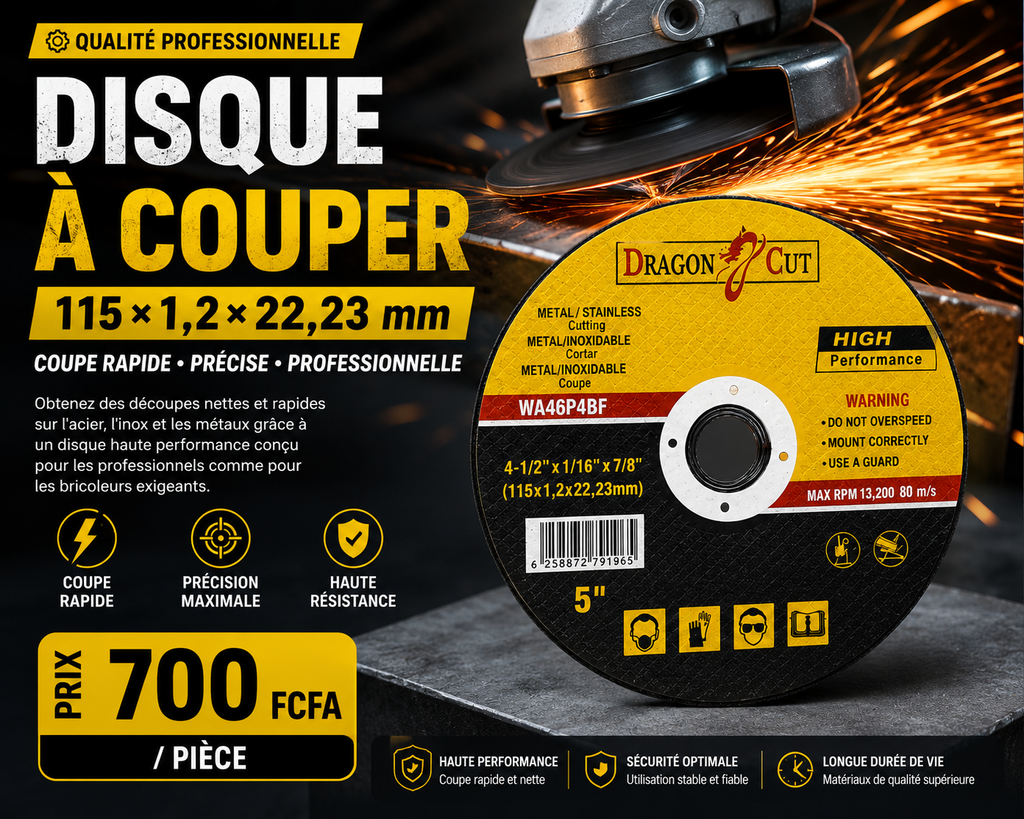Disque à couper 115*1,2*22,23 mm