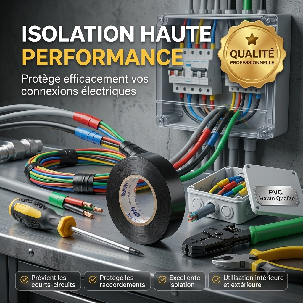 RUBAN ISOLANT ÉLECTRIQUE- SCOTCH ELECTRICIEN