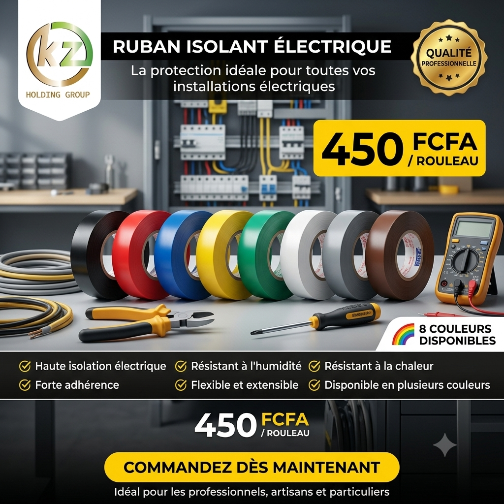 RUBAN ISOLANT ÉLECTRIQUE- SCOTCH ELECTRICIEN